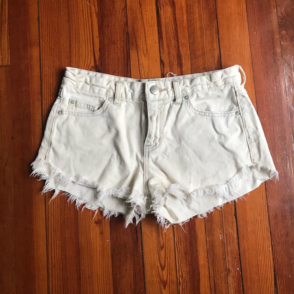 Free People Distressed Denim Shorts